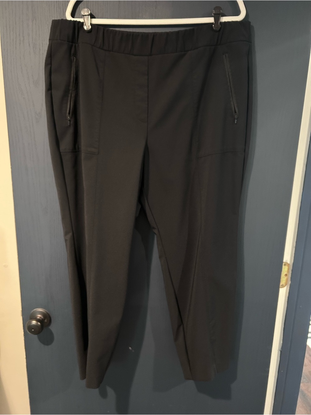 Lane Bryant Black Elastic Waist Pull-On Pants